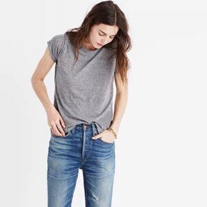 NWT Madewell Tri-Blend Ex-Boyfriend‎ Tee Women's in Gray, Size M
